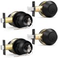 thumbnail image 1 of Probrico Black Keyed Alike Entry Knobs Front Door Locks Exterior Lockset and Single Cylinder Deadbolt Combination Set 2 Pack, 1 of 5