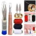 thumbnail image 1 of Shiogb Christmas Mega Sale, Big Sewing Needles Kit Stainless Sewing Needles Stainless Needles For Hand Sewing Sewing Needles 34 PCS Big Needles Set, Big Eye Steel Sewing Needles Kit, Silver, 1 of 5
