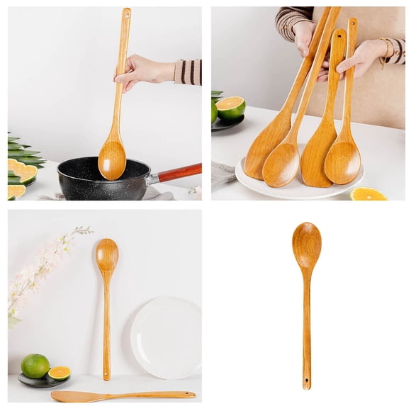 Extra Long 165 Inch Wooden Spoon Kitchen Utensil for Cooking Stirring and Serving Durable Tool