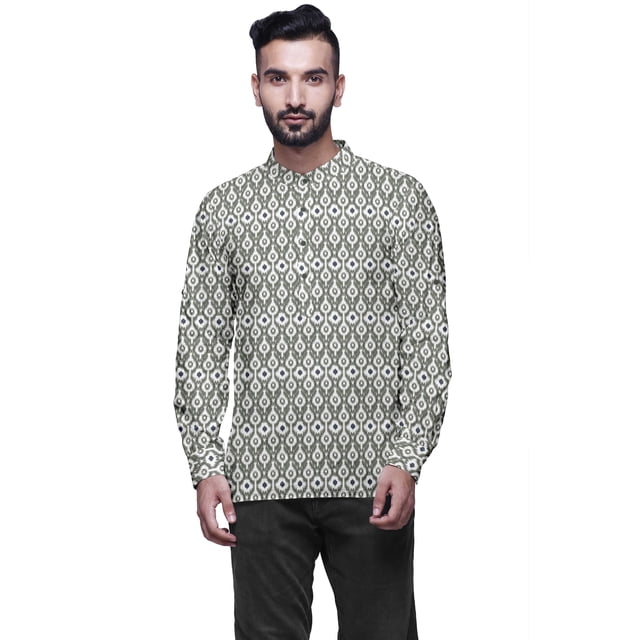Atasi Indian Traditional Kurta For Men Mandarin Collar Short KurtaShirtFor Boy