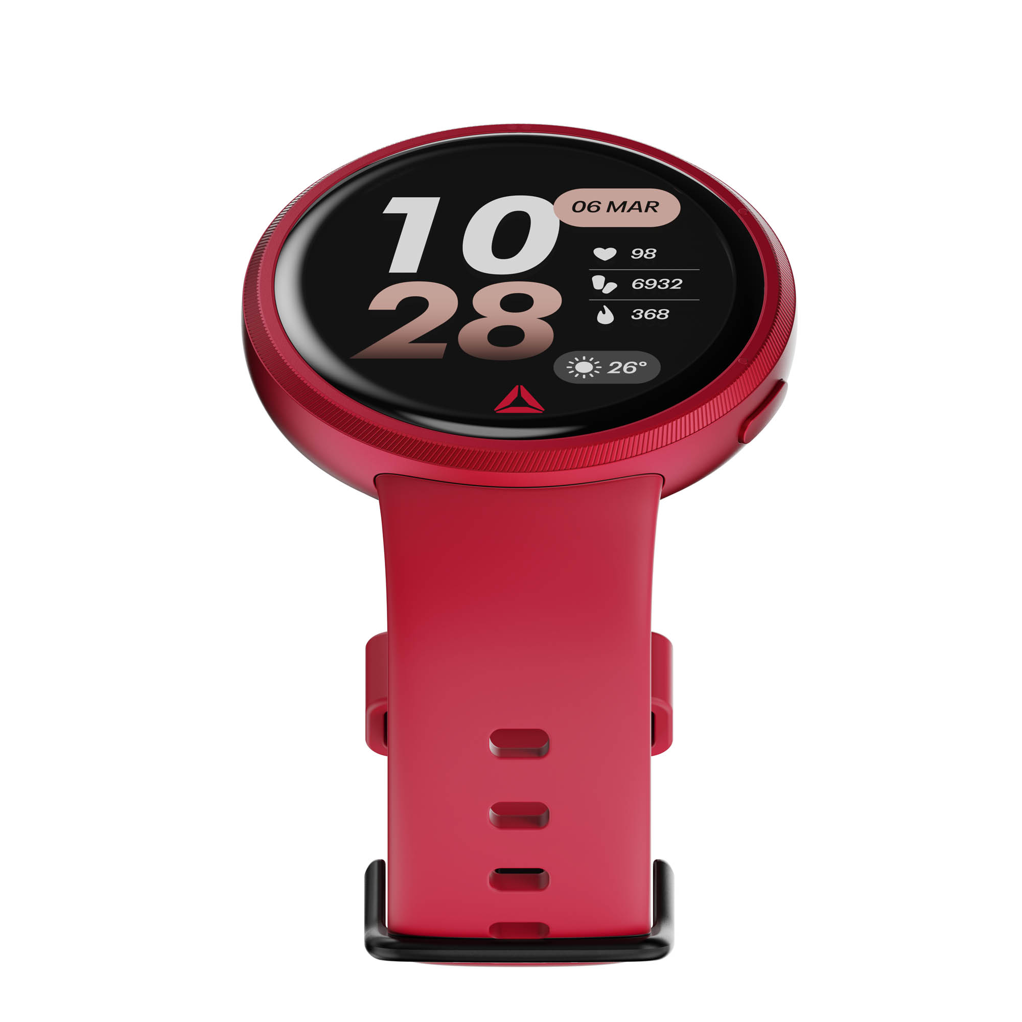 Montre connectée Reebok Rush DELTA fitness, A-GPS, fréquence cardiaque et SpO₂, écran LCD de 1,39", plus de 80 modes sportifs, autonomie de 10 jours, étanche IP68, compatible Android et iOS