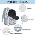 thumbnail image 3 of Helm Rudder Mast Sail Coast Travel Backpack 鈥?Lightweight Canvas Bookbag with Nautical Marine Pattern, Comfortable Carrying, Anti-theft Features for Students, Travelers, and Beach Trips, 3 of 4