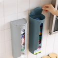 thumbnail image 1 of Kitchen Wall-Mounted Plastic Bag Storage Holder Bag Storage Box Wall-Mounted Garbage Pouch Saver Organizer Dispenser, Gray, 1 of 8