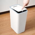 thumbnail image 4 of Bwiyojiz 8.5L Bathroom Trash Can with Lid Small Garbage Press Plastic Wastebasket Flip Popup for Toilet Office Bedroom Living Room Home Storage & Organization, Plastic, White, Gifts for Yourself, 4 of 6