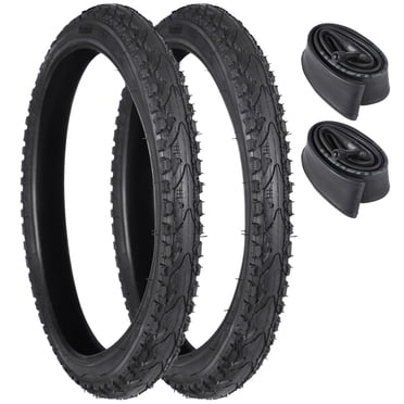 2 Pcs Pneus de Vélo de Route avec Chambres à Air de Vélo, Pneus de Bicyclette avec Valve et Bandes de Jante Compatibles avec 16 X 1,75 / 47-305 Pneus et Chambres à Air de Vélo pour Remplacement