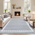 thumbnail image 1 of 8x10 Washable Area Rug for Living Room – Large Non Slip Rug with Rubber Backing, Soft Neutral Low Pile Carpet for Bedroom, Dining Room & Farmhouse, 1 of 7
