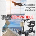 thumbnail image 2 of Durable Heavy Duty 4 Wheel Mobility Scooter for Seniors & Adult - Compact Electric Wheelchair w/ Huge Seat Space - 300 lbs Capacity - Matte Sky Blue, 2 of 9