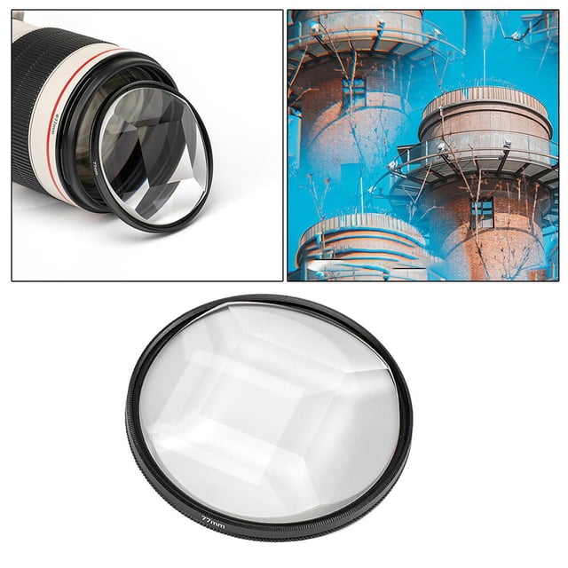 Langgg 77mmFractal Glass Prism Camera Filter Lens Filter Photography 77mm Camera Photo SLR Photography 77mm Camera Lens Photography Accessories
