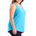 thumbnail image 3 of MeetoTime Plus Size Tank Top for Women Comfortable Soft Crew Neck Solid Color Sleeveless T-Shirt Tops, 3 of 6