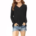 thumbnail image 5 of vdgthytj Toddler Boys Girls Long Sleeve T-Shirts Kids V Neck Solid Color Color Basic Tops Fall Spring Outfit Blouse, 5 of 5