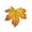Yellow, variant on Iron Wall Hanging Maple Leaf Shaped Handicraft, with Simulated Crack Effect, Garden and Home Metal Hanging Decorations
