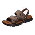 thumbnail image 4 of Mens Walking Sandals with Back Strap Arch Support Comfortable Plantar Fasciitis Sport Slides Beach Slippers, 4 of 7