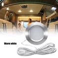 thumbnail image 1 of Recessed 12LED RV Boat Recessed Ceiling Light Led Lights Round Shape Ultra-Thin Camper Interior Lighting Small Downlight with Cable, 1 of 7