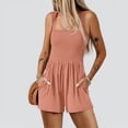 thumbnail image 2 of Timegard Running Shorts for Women Elastic Waist Ruched Loose Solid Color Casual Workout Gym Shorts, 2 of 4