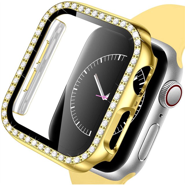 Apple Watch Case Series 7 41mm Bling Rhinestone Apple Watch Protective Case Bumper Frame Screen Protector Case Cover for Women Girl iWatch Series 41mm
