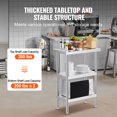 thumbnail image 3 of KFFKFF Food Preparation Table in Stainless Steel, Dimensions 14 x 24 x 34 Inch, Suitable for Commercial Kitchen Use, Comes with 2 Modifiable Undershelves, Robust Prep Table and Metal Work Table, 3 of 9