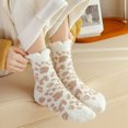 thumbnail image 3 of CUITING Fuzzy Socks for Women Warm Fluffy Socks Winter Slipper Socks Soft Cute Leopard Socks, 3 of 4