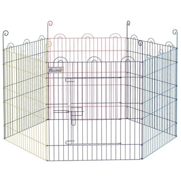 PawHut Pet Playpen Portable Hexagon Dog Exercise Fence for Outdoor