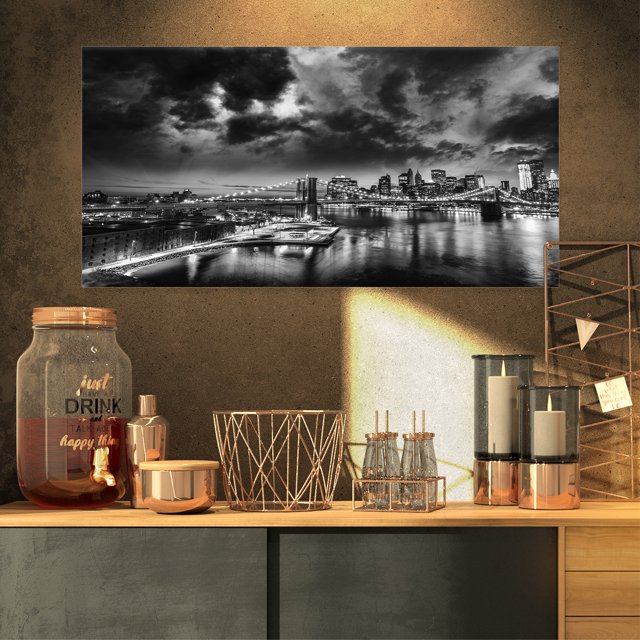 Amazing Night in New York City - Cityscape Canvas Print