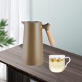thumbnail image 2 of DOLITY Delicacy Kitchen 1000ML Wood Handle Thermal Insulation Kettle Household Thermal Brown, 2 of 9