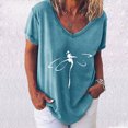 thumbnail image 3 of Birdeem Womens Printed Short Sleeve T-Shirt Tops, 3 of 4