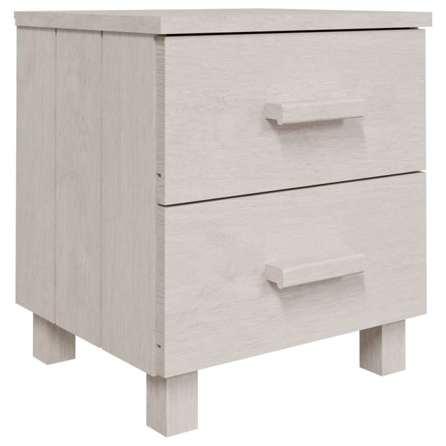 vidaXL Table de Chevet HAMAR Blanc 40x35x44.5 cm Pin Massif