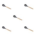 thumbnail image 3 of relayinert Kitchenware Wooden Handle Silicone Shovel Spoon Colander Brush Spatula Tool Missed 5Set, 3 of 6