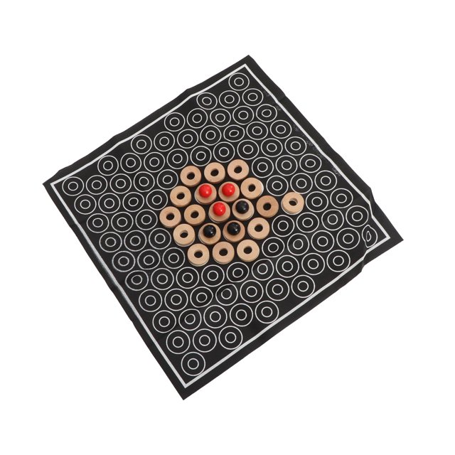 LOLIPPYY Jeu d'Échecs de Table pour Activités Extérieures avec Bois Noir 1 Ensemble