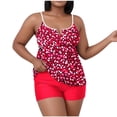 thumbnail image 2 of Ailaofu Plus Size Tankini Swimsuits for Women Bathing Suits Top Two Piece Tummy Control V Neck with Swim Suits, 2 of 6