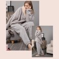 thumbnail image 2 of kurtrusly Pyjama en Molleton de Corail Doux et Confortable pour les Femmes à Réchauffer l'Hiver Durable Pyjama en Velours Chaud Set Violet L, 2 of 6