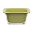 thumbnail image 2 of Kitchen Strainer and Colander Bowl Set - Food-Grade Material Double-Layer Stackable Design Fruit Vegetable Washing Basket, Green, JKODE, 2 of 9
