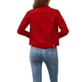 thumbnail image 4 of Women?s Denim Jacket Long Sleeve Button Down Casual Jean Jacket with Pockets S-XXL, 4 of 5