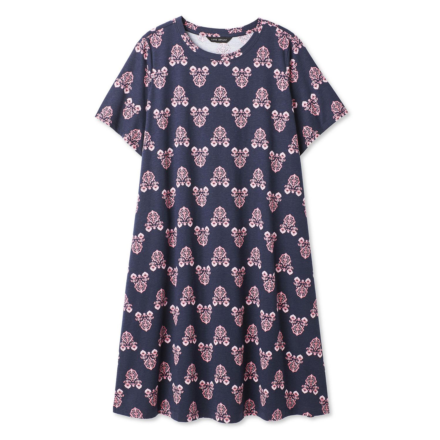 Lane Bryant Women's Plus Crew-Neck T-Shirt Dress