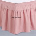 thumbnail image 4 of PiccoCasa Polyester Brushed Bed Skirt with Elastic Dust Ruffles 16" Drop, Full Pink, 4 of 8