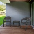 thumbnail image 1 of Compamia Panama 3 Piece Patio Conversation Set in Dark Gray, 1 of 3