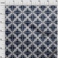 thumbnail image 2 of oneOone Georgette Viscose Fabric Check Kasuri Decor Fabric Printed BTY 42 Inch Wide, 2 of 4
