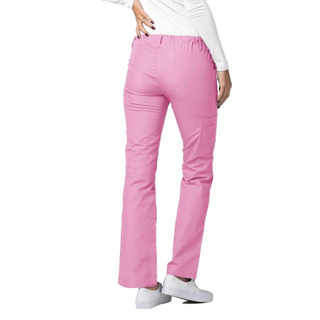 Adar Pantalon d'Uniforme Droit pour Femmes Universal, à Cordon, Popeline Durable, Noir