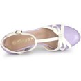 thumbnail image 4 of BLISSFUL STEP Halloween Chaussures de Rentrée pour Femmes à Bride en T avec Nœud, Talon Bloc Vintage, Talons Plateforme, Violet 6, 4 of 6