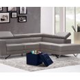 thumbnail image 4 of Coffre de Meuble Pliable de Rangement Ottoman en Cuir Capitonné Repose-Pieds (Petit, Marine), 4 of 4