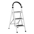 thumbnail image 3 of Trayknick Step Ladder, 3 Step Ladder Folding Step Stool, Multi-Purpose Collapsible Ladder for Home or RV Outdoor Work, Heavy Duty 330 lbs Load (White, Red),Red, 3 of 13