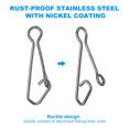 thumbnail image 3 of Unique Bargains 83Lbs Stainless Steel Fishing Snaps Swivels Clips Quick Change Black 150 Pack, 3 of 6