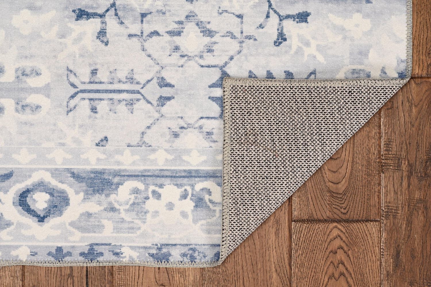 Tapis d'appoint lavable Harris 3 pi x 5 pi gris et ivoire