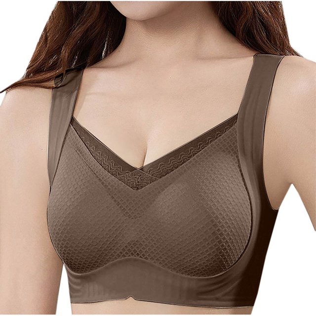 Timegard Bras for Women Wireless Lace Full Coverage High Support Comfy Everyday Bralette Solid Color