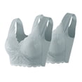 thumbnail image 2 of 2-Pack Women's Lace Bra Plus Size - Wire-Free, 3/4 Cup, Fixed Straps, Comfortable Nylon Spandex Blend, 2 of 8