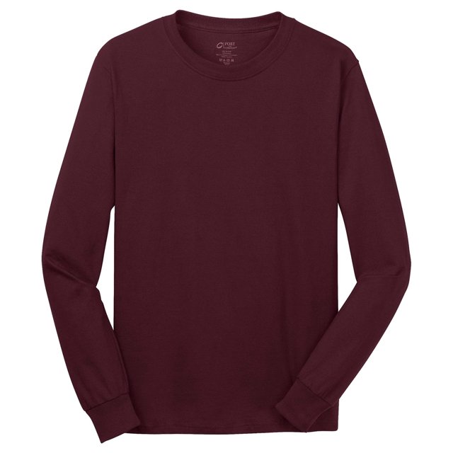 Port & Company Men's Rib Knit Cuffs Long Sleeve T-Shirt