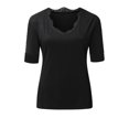 thumbnail image 4 of Femmes hors Épaule à Manches Courtes Pull-Over V-Cou Dentelle Chemisier, 4 of 7