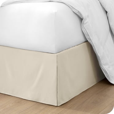Bare Home Double Brushed Bed Skirt - Premium 1800 Collection - 15-inch Drop - Twin, Sand