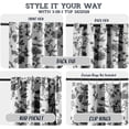 thumbnail image 3 of Vargottam 84 Inch Rod Pocket/Back Tab Cotton Curtains for Windows and Doors - Light Filtering Cotton - Light Filtering Drapes For Doors - Set of 2 Panels, 52"x84" - Floral Vine Print (Gray), 3 of 8