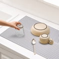 thumbnail image 1 of Kitchen Sink Drainage Pad | Silica Gel Non-Slip Water-Proof Countertop Protector Mat | Quick Drying Insulation | 15.35x9.84in | Gray | Versatile Use | Foldable | 1pc, 1 of 8