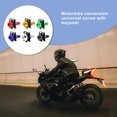 thumbnail image 4 of ruzhgo 20 Pieces Motorcycle Clips Body Screw Aluminum Alloy Motorbike Modification Screws Bolts Nut Replacement Part Maintenance Red Black, 4 of 6